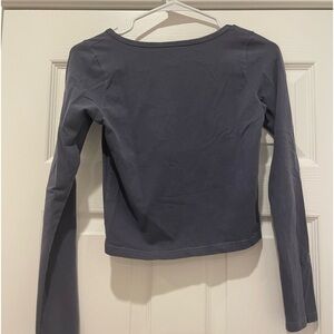 brandy melville josh halt dark blue long sleeve top